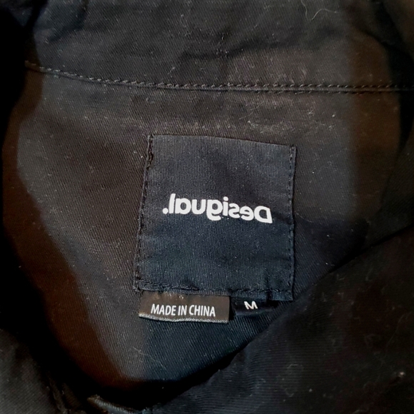 Desigual Black Embellished Black Jacket. Print, Beads, Sequins, Embroidery. M. - Picture 5 of 16